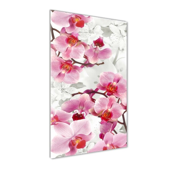 Photo printed on glass Pink orchid