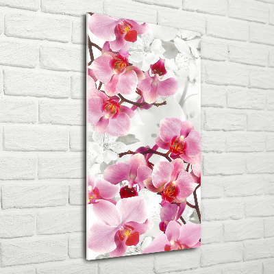 Photo printed on glass Pink orchid