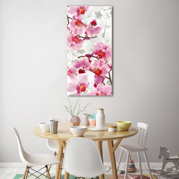 Photo printed on glass Pink orchid