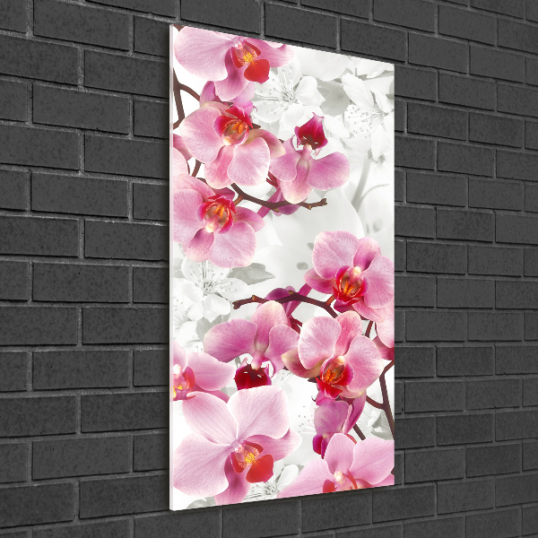 Photo printed on glass Pink orchid