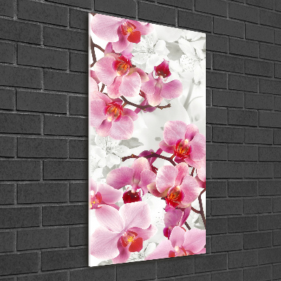 Photo printed on glass Pink orchid