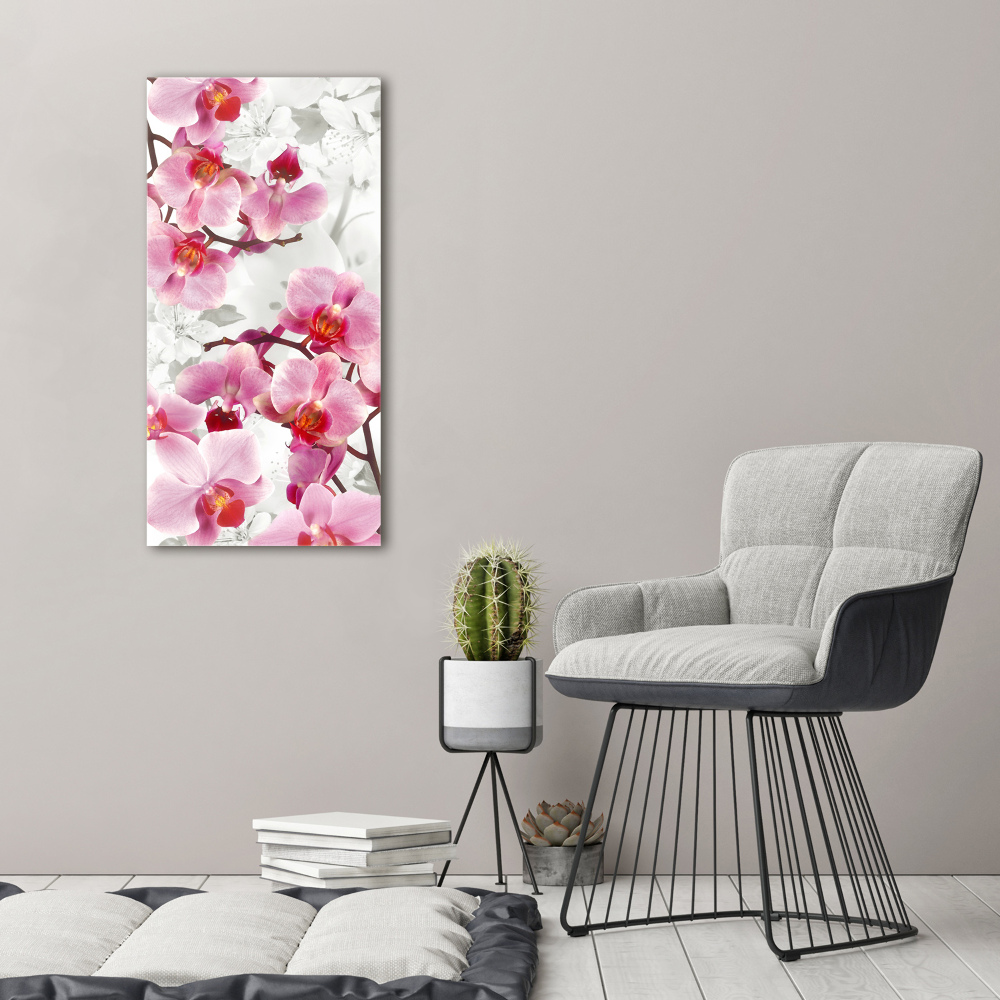 Photo printed on glass Pink orchid