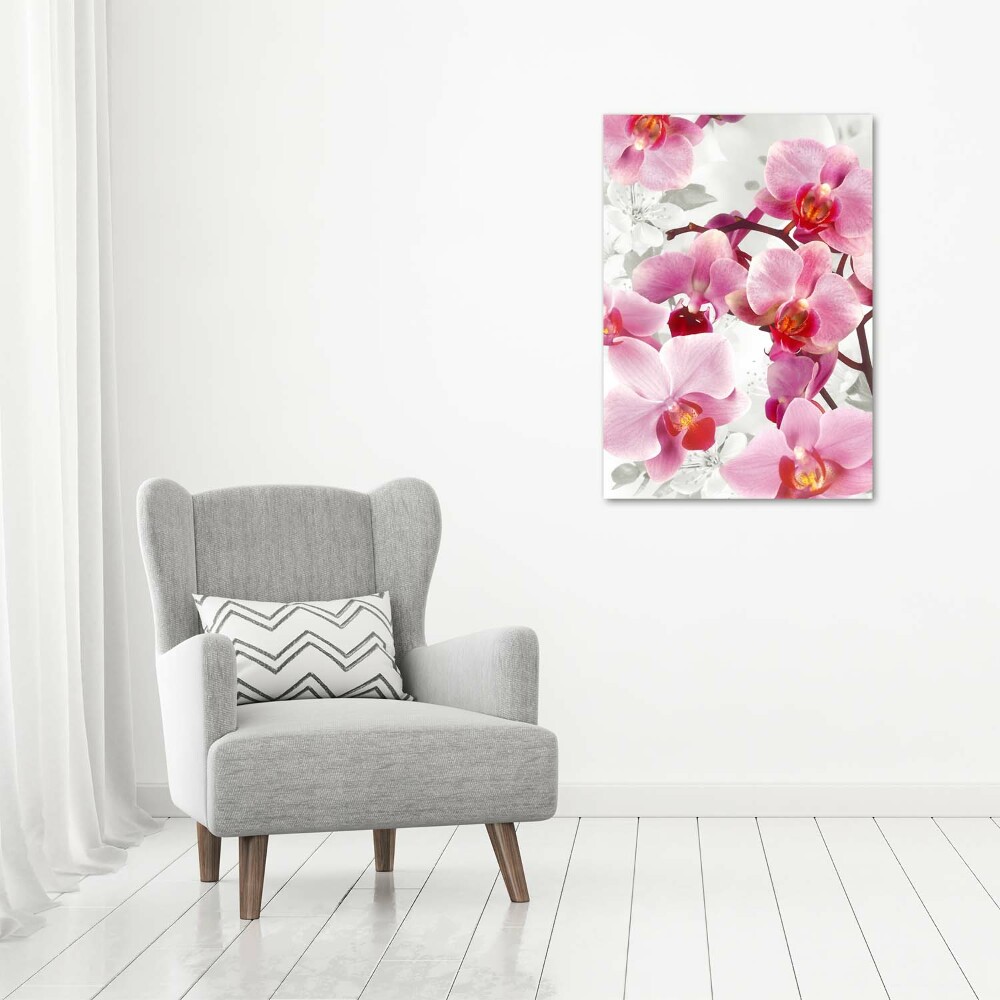 Photo printed on glass Pink orchid