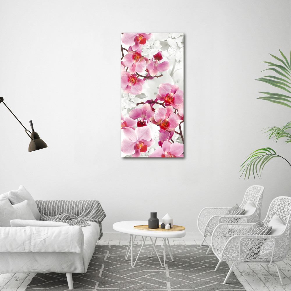 Photo printed on glass Pink orchid