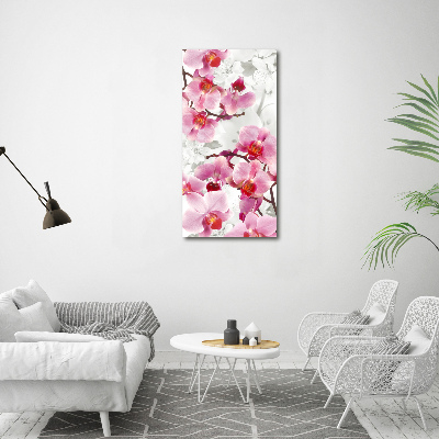 Photo printed on glass Pink orchid