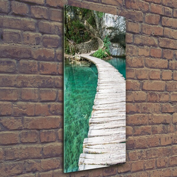 Printed glass wall art Plitwickie lakes