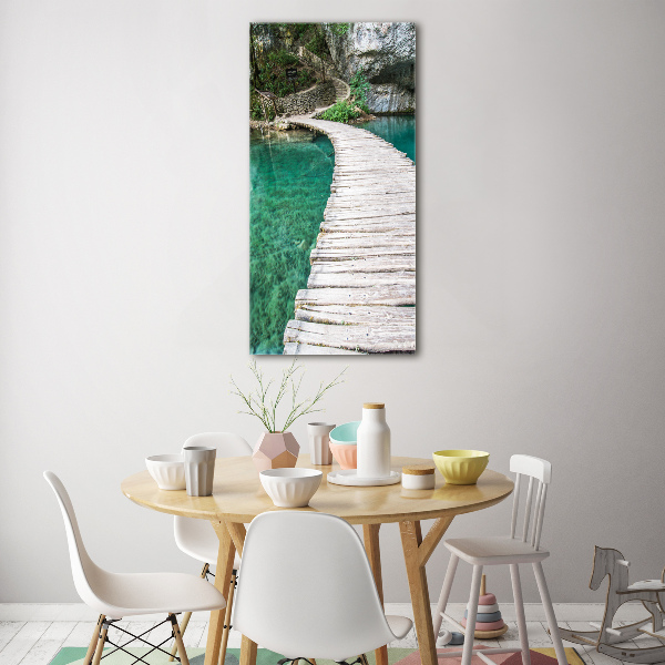 Printed glass wall art Plitwickie lakes