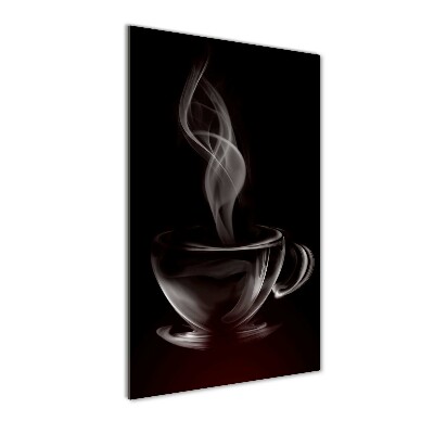 Wall art on glass Aromatic coffee