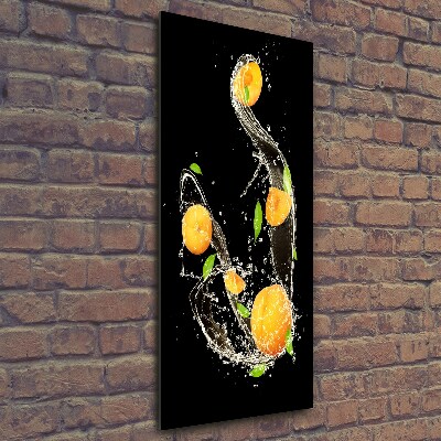 Print on a a glass Oranges