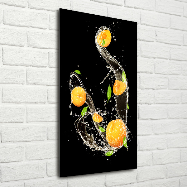 Print on a a glass Oranges