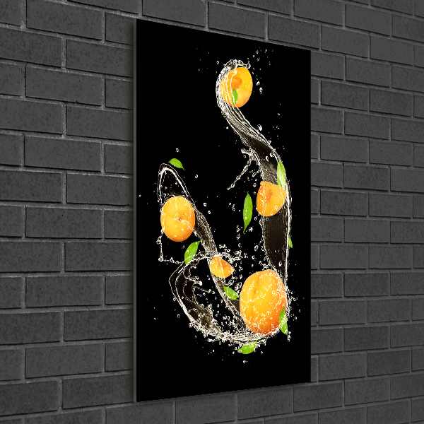 Print on a a glass Oranges