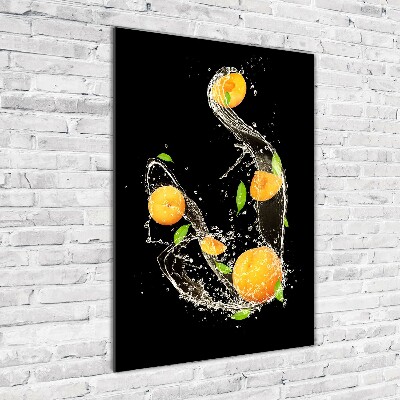 Print on a a glass Oranges