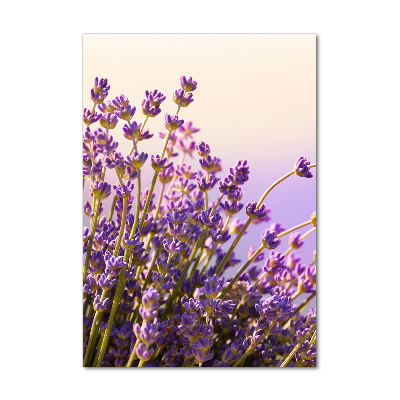 Glass picture wall art Lavender