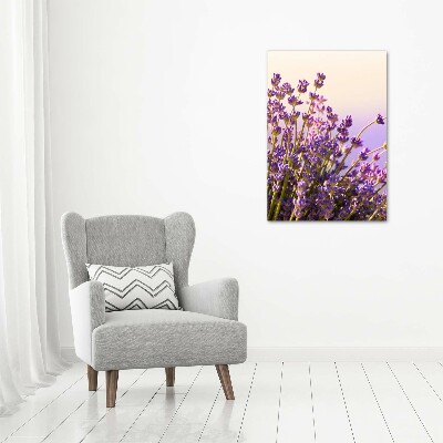 Glass picture wall art Lavender