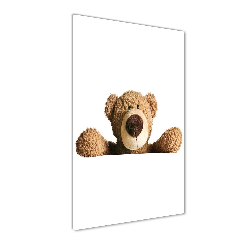 Wall art on glass Teddy bear