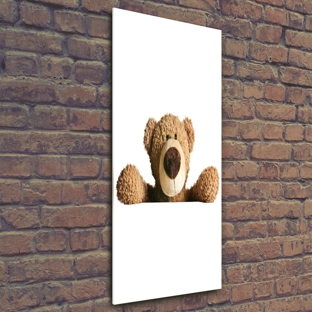 Wall art on glass Teddy bear