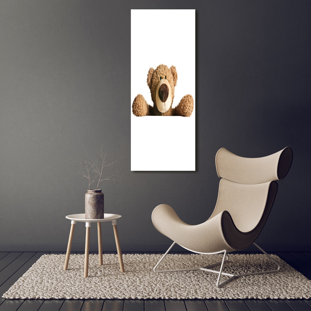 Wall art on glass Teddy bear