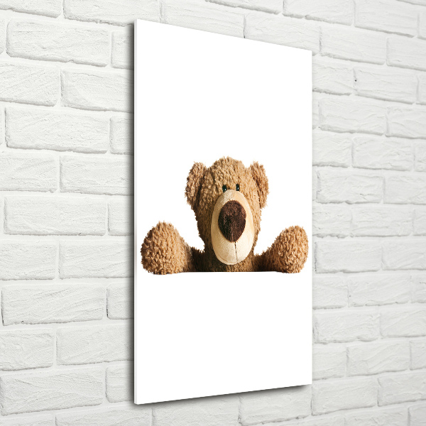 Wall art on glass Teddy bear