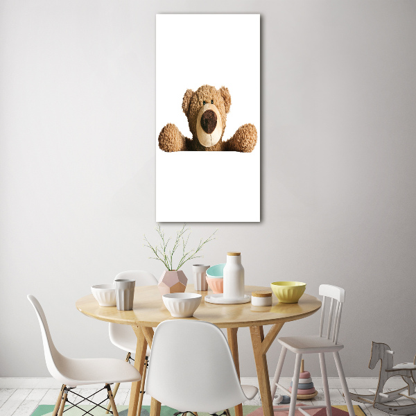 Wall art on glass Teddy bear