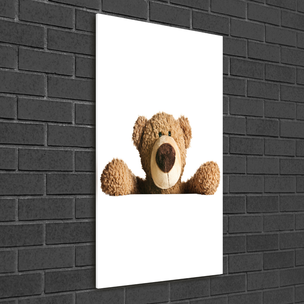 Wall art on glass Teddy bear