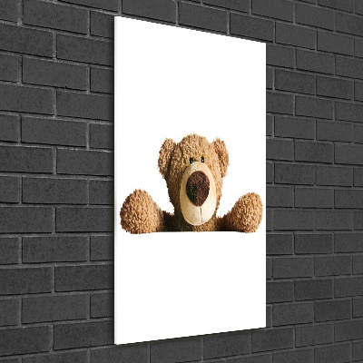 Wall art on glass Teddy bear