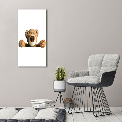 Wall art on glass Teddy bear