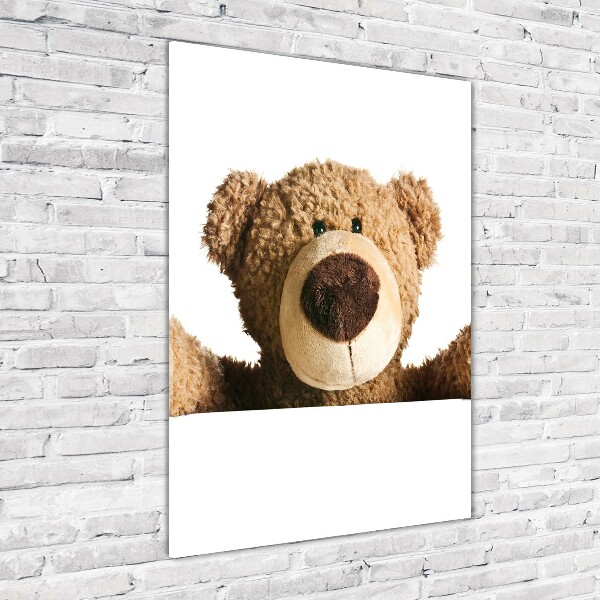 Wall art on glass Teddy bear