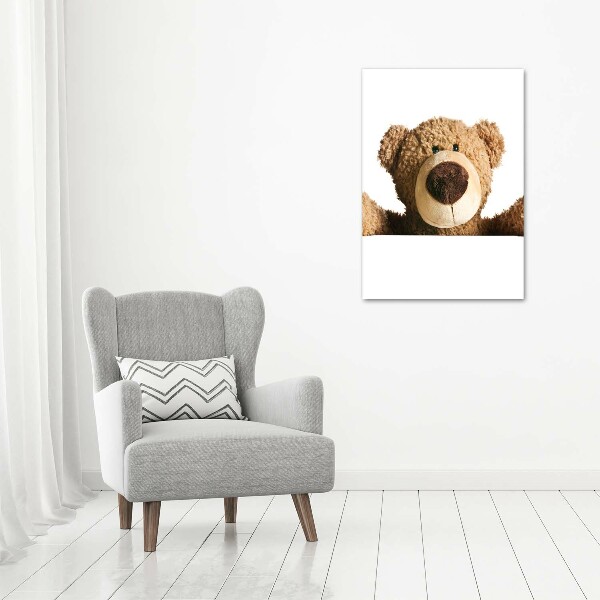 Wall art on glass Teddy bear