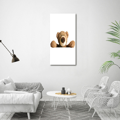 Wall art on glass Teddy bear