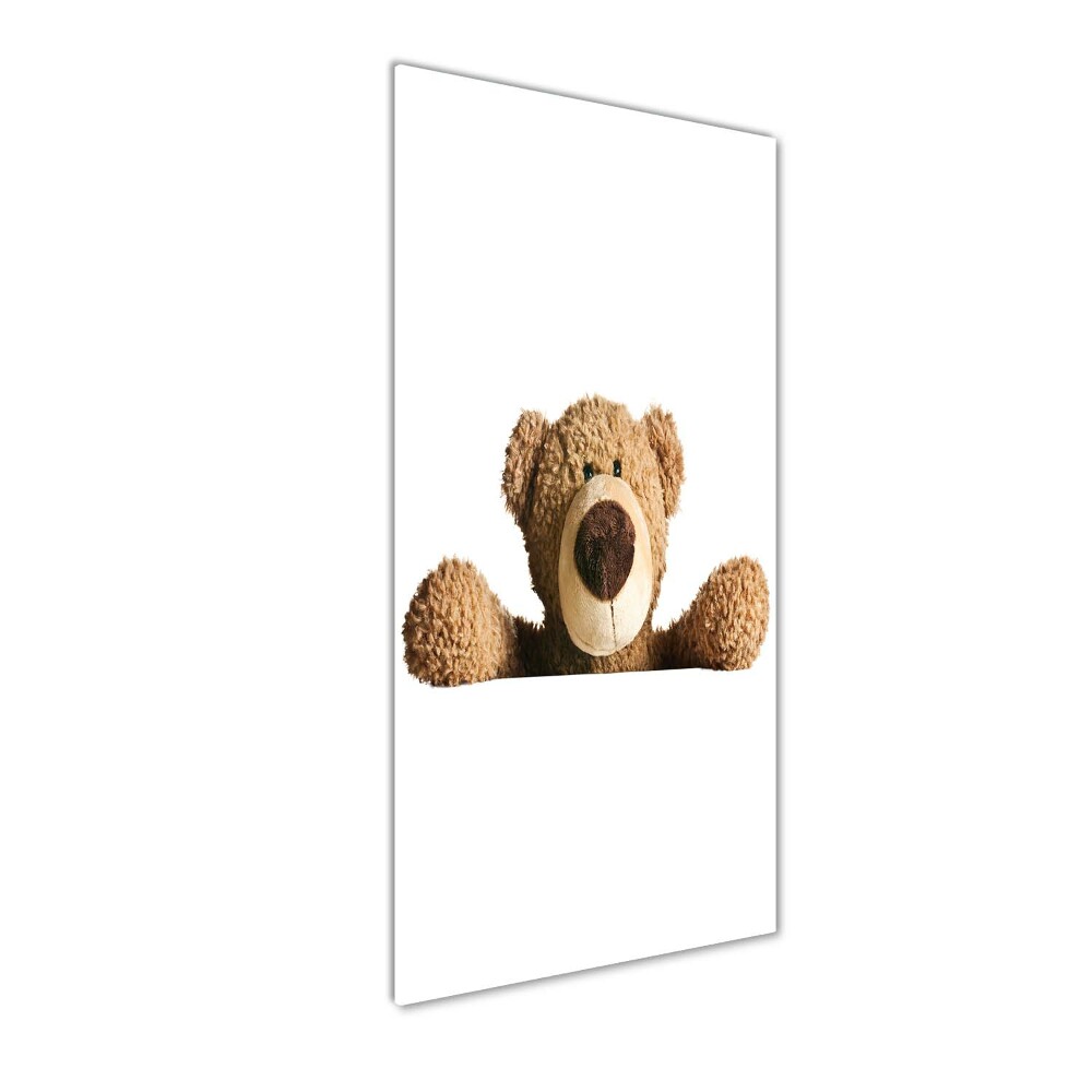 Wall art on glass Teddy bear