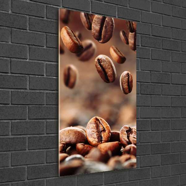 Wall art on glass Coffee beans