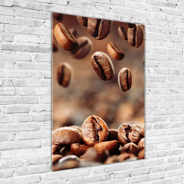 Wall art on glass Coffee beans