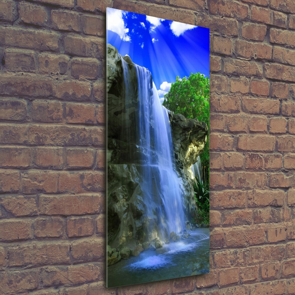 Wall art on glass Waterfall