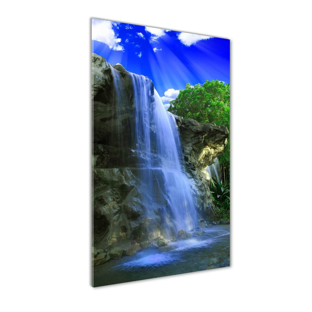 Wall art on glass Waterfall