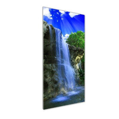 Wall art on glass Waterfall