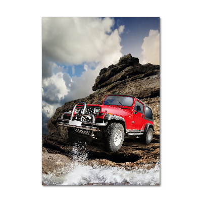 Wall art on glass Off-road car