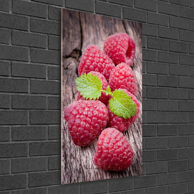 Wall art on glass Raspberries