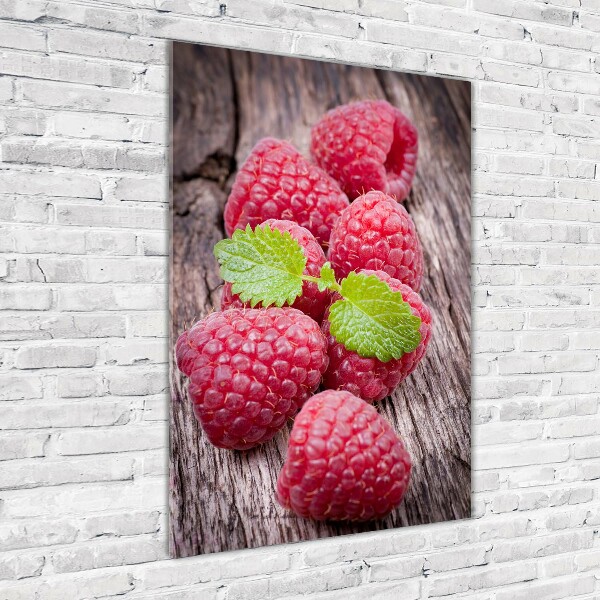 Wall art on glass Raspberries