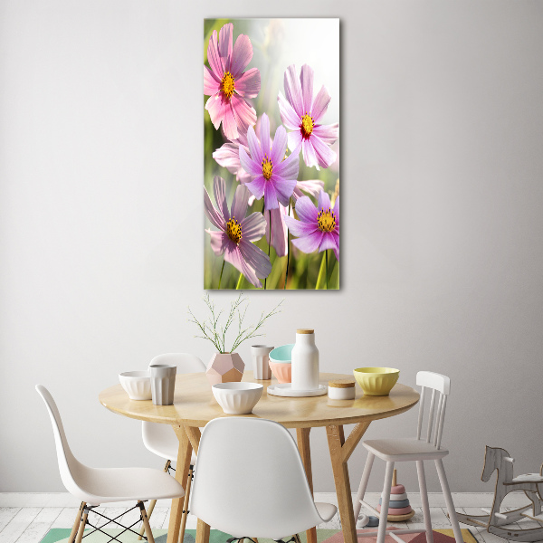 Photo printed on glass Field flowers