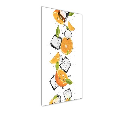 Wall art on glass Oranges and ice