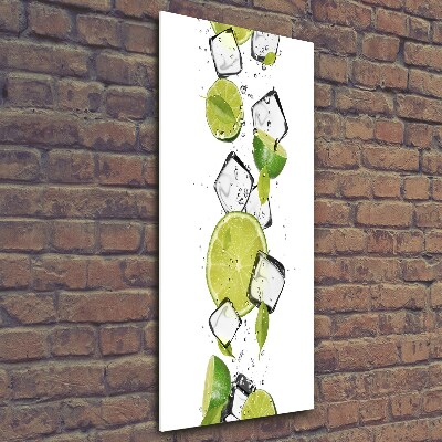 Wall art on glass Lime and ice