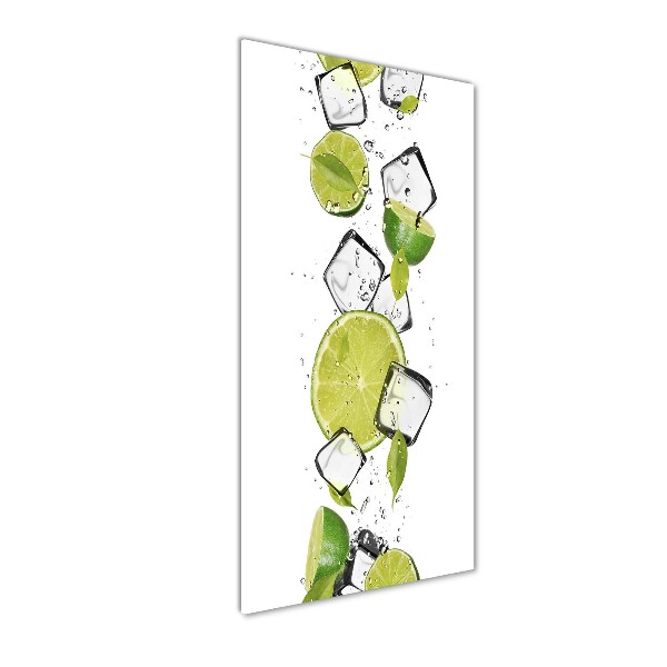 Wall art on glass Lime and ice