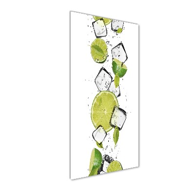 Wall art on glass Lime and ice