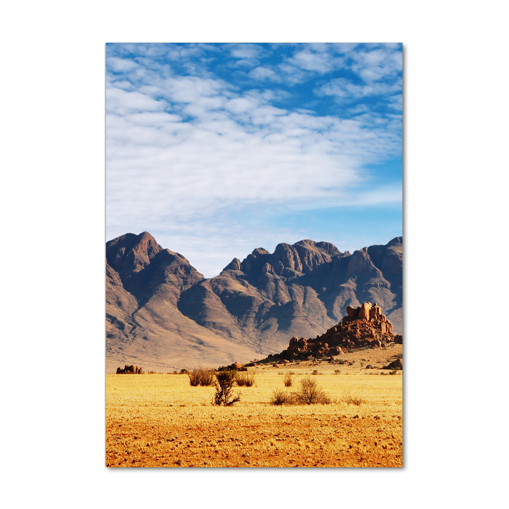 Print on a a glass Namibia desert