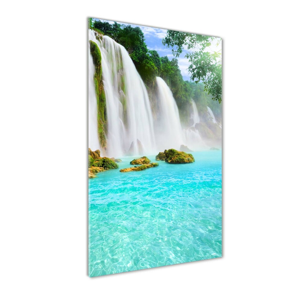 Wall art on glass Waterfall