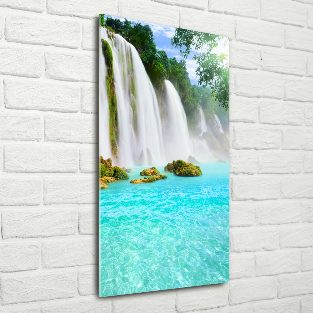 Wall art on glass Waterfall