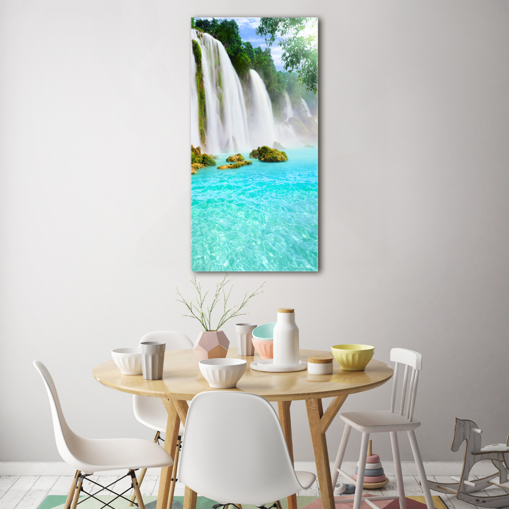 Wall art on glass Waterfall