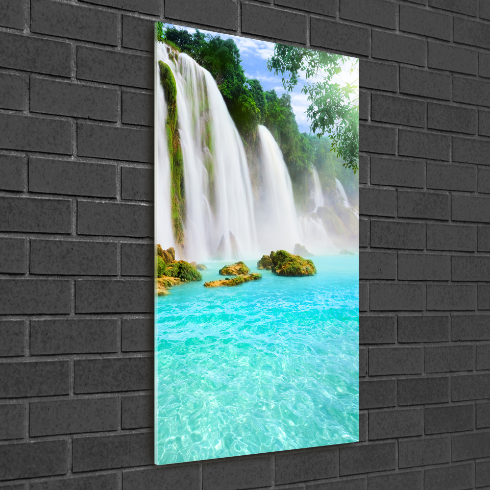 Wall art on glass Waterfall