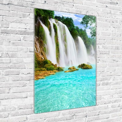 Wall art on glass Waterfall