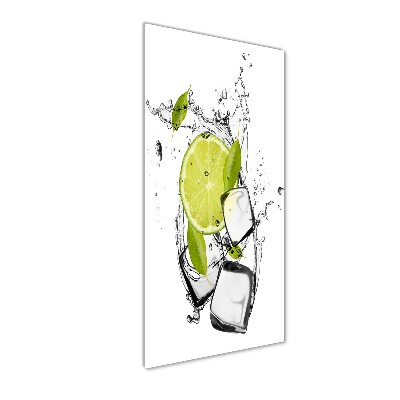 Wall art on glass Lime and ice